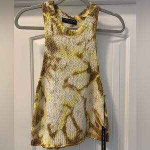 Central Park West NWT boho crochet tank style sweater. Size: S
